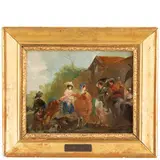 Giuseppe Bernardino Bison, Paesaggio con eleganti viaggiatori