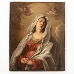 Gregorio Lazzarini, Madonna orante, oil on canvas