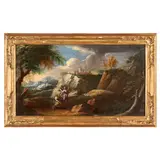 Pietro Montanini, Tobiolo e l'angelo / Agar e l'angelo, oil on canvas