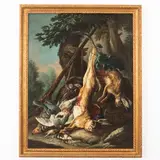 Felice Boselli, Cacciagione / Siglato in basso a destra, oil on canvas