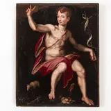 San Giovannino by Giovanni Maria Butteri, oil on panel, offered Dec 2023