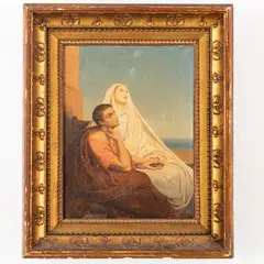 Ary Scheffer, Dordrecht, 1798 ; Argenteuil, 1858 / Sant'Agostino con la Madre Monica, estasi di Ostia / Firmato A Scheffer in basso a sinistra, oil on canvas