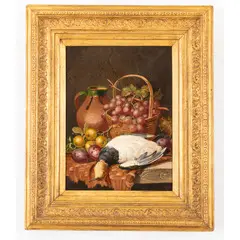 Inghilterra, 1849 ; 1925 / Natura morta con uva e cacciagione / Firmato T C Bale in basso a destra by Charles Thomas Bale, oil on canvas, offered Dec 2023