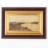 Lorenzo Gignous, Modena, 1862 ; Porto Ceresio, 1958 / Sesto Calende / Firmato L Gignous in basso a destra, oil on canvas