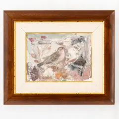 Oscar Saccorotti, Roma, 1898 ; Megli di Recco, 1986 / Un cardellino / Firmato O Saccorotti in basso a sinistra, mixed media on cartoncino