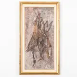 Oscar Saccorotti, Roma, 1898 ; Megli di Recco, 1986 / Natura morta con selvaggina di palude / Firmato O Saccorotti in basso al centro, oil on cartoncino