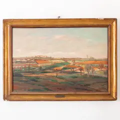 Eso Peluzzi, Cairo Montenotte, 1894 ; Monchiero, 1985 / Sera d'estate / Firmato E Peluzzi in basso a destra, oil on canvas