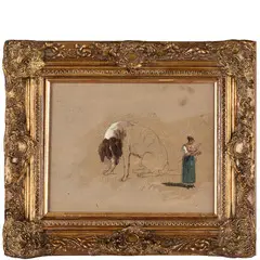Studio di animali by Francesco Londonio, pencil and olio on paper, offered Nov 2023