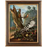 Pieter Snyers, Coppia di nature vive in un paesaggio, oil on canvas