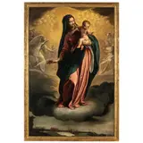 Claudio Ridolfi, Madonna con Bambino in gloria con la veduta di Verona sullo sfondo, oil on canvas