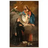 Sebastiano Ceccarini, Madonna con il Bambino, Santa Caterina da Siena e Sant'Antonio da Padova, oil on canvas