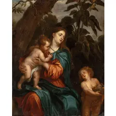Madonna con il Bambino e San Giovannino by Theodoor Boeyermans, oil on canvas, offered Nov 2023