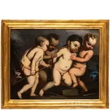 Massimo Stanzione, Giochi di putti, oil on canvas