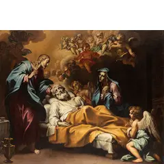 Francesco Monti, Il transito di San Giuseppe, oil on canvas
