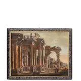Giovanni Ghisolfi, Capriccio architettonico con figure / Siglato in basso a destra