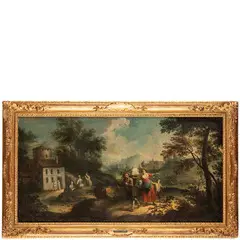 FRANCESCO ANTONIANI / Paesaggio con viandanti by Giovanni Michele Graneri, oil on canvas, offered Nov 2023