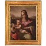 Giovanni Brini, Madonna con Bambino e San Giovannino, oil on panel