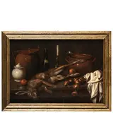 Carlo Magini, Natura morta con lepre, oil on canvas