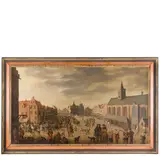 Joost Cornelisz Droochsloot, Veduta della piazza di Amersfoort con soldati / Monogrammato JC DS e datato 1637