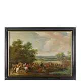 Adam Frans van der Meulen, Paesaggio con soldati / Firmato e datato 16(...)4
