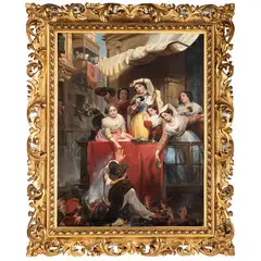 Wilhelm Wider, Stepenitz, 1818 - Berlino, 1884 / Carnevale a Roma, oil on canvas