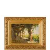 Achille Vianelli, Porto Maurizio, 1803 - Benevento, 1894 / Frati nel loggiato / Firmato Vianelli e datato 1886 in basso a sinistra