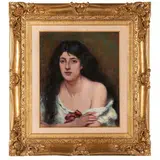 Federico Zandomeneghi, Venezia, 1841 - Parigi, 1917 / Thècle / Firmato Zandomeneghi in alto a destra
