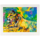 Resting Lion by LeRoy Neiman, 2008, Screenprint in colors on the artist's watermarked paper, offered May 2025