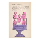 Andy Warhol, Gardoons a la Mousseline, from Wild Raspberries (Feldman & Schellmann IV.140A), 1959, Offset lithograph with hand-coloring on laid paper