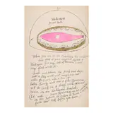 Andy Warhol, Waterzoie for Cecil Beaton, from Wild Raspberries (Feldman & Schellmann IV.131A), 1959, Offset lithograph with hand-coloring on laid paper