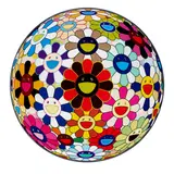 Flower Ball (Lots of Color) by Takashi Murakami, 2013, Offset lithograph in colors on wove paper, sold May 2025