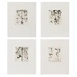 Brice Marden, Four plates, from Etchings to Rexroth (4 works)