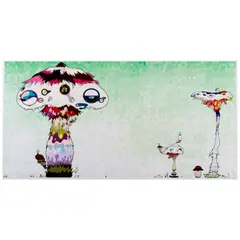 Takashi Murakami, Hypha will cover the world, little by little. "We should be able to get our hands on that door to the alien world soon. Wait till we get there!", 2007, Offset lithograph in colors on wove paper