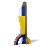 Roy Lichtenstein, Modern Sculpture with Apertures (Corlett 46), 1967, Screenprinted enamel on interlocking Plexiglas forms with mirrored silver Mylar