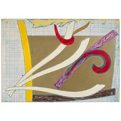 Frank Stella, Bermuda Petrel (Axsom 112.1), 1979, Screenprint in colors, stencil and hand-coloring in oil paint on Trycore panel