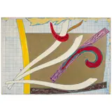 Frank Stella, Bermuda Petrel (Axsom 112.1), 1979, Screenprint in colors, stencil and hand-coloring in oil paint on Trycore panel