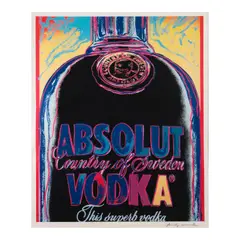 Absolut Vodka by Andy Warhol, 1985, Offset lithograph in colors on wove paper, sold May 2025