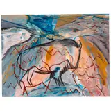 Elaine de Kooning, Desert and Sea (Cave #15), 1984, acrylic on paper laid on canvas