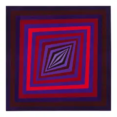 Rhombus-A by Victor Vasarely, 1968, acrylic on board, sold May 2025