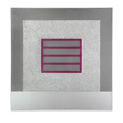 Peter Halley, Silver Prison, 2005, acrylic, metallic acrylic, and Roll-a-Tex on canvas