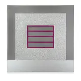 Peter Halley, Silver Prison, 2005, acrylic, metallic acrylic, and Roll-a-Tex on canvas