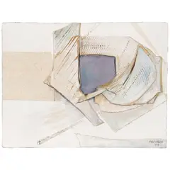 Copal by María Luisa Pacheco, 1974, oil and wood collage on canvas, sold May 2025