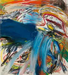 Walter Stöhrer, Doch als der Streit…, 1982, Mischtechnik, Acryl auf Leinwand