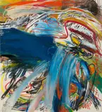 Walter Stöhrer, Doch als der Streit…, 1982, Mischtechnik, Acryl auf Leinwand