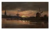 Johan Christian Clausen Dahl, Die Oder nahe Swinemünde im Mondlicht“ („The Oder near Swinemünde in Moonlight“)