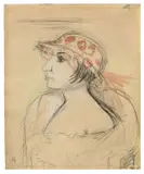 Otto Dix, Frau Dix“ („Mutzli“), 1923, Aquarell, Deckweiß und Bleistift auf Papier