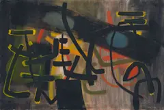 Pflanzlich by Fritz Winter, 1952, Öl auf Leinwand, sold Nov 2013