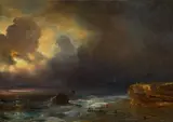 Théodore Gudin, Küstenszene bei Mondlicht