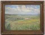 Josef Štolovský, Summer Landscape with Hills, 1932, oil on cardboard