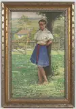 Josef Koudelka, A Girl in a Folk Dress, First half of 20th century, oil on canvas